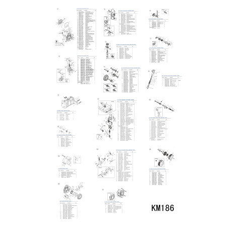 Двигатель дизельный KM186FA/E/Engine