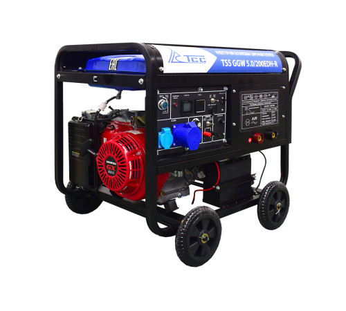 Инверторный сварочный генератор TSS GGW 5.0/200EDH-R на Honda GX390: Сварка и Электричество 5 кВт