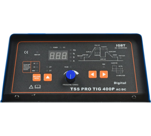 Аппарат TIG сварки алюминия TSS PRO TIG 400P AC/DC Digital — профессиональный инвертор
