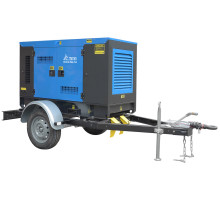 Дизельный генератор ТСС ЭД-200-Т400 с АВР в шумозащитном кожухе на прицепе