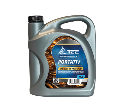 Масло моторное полусинтетическое универсальное SAE 10W-40, API SG/CD (PORTATIV, канистра 4л/ Motor oil 4liter can)